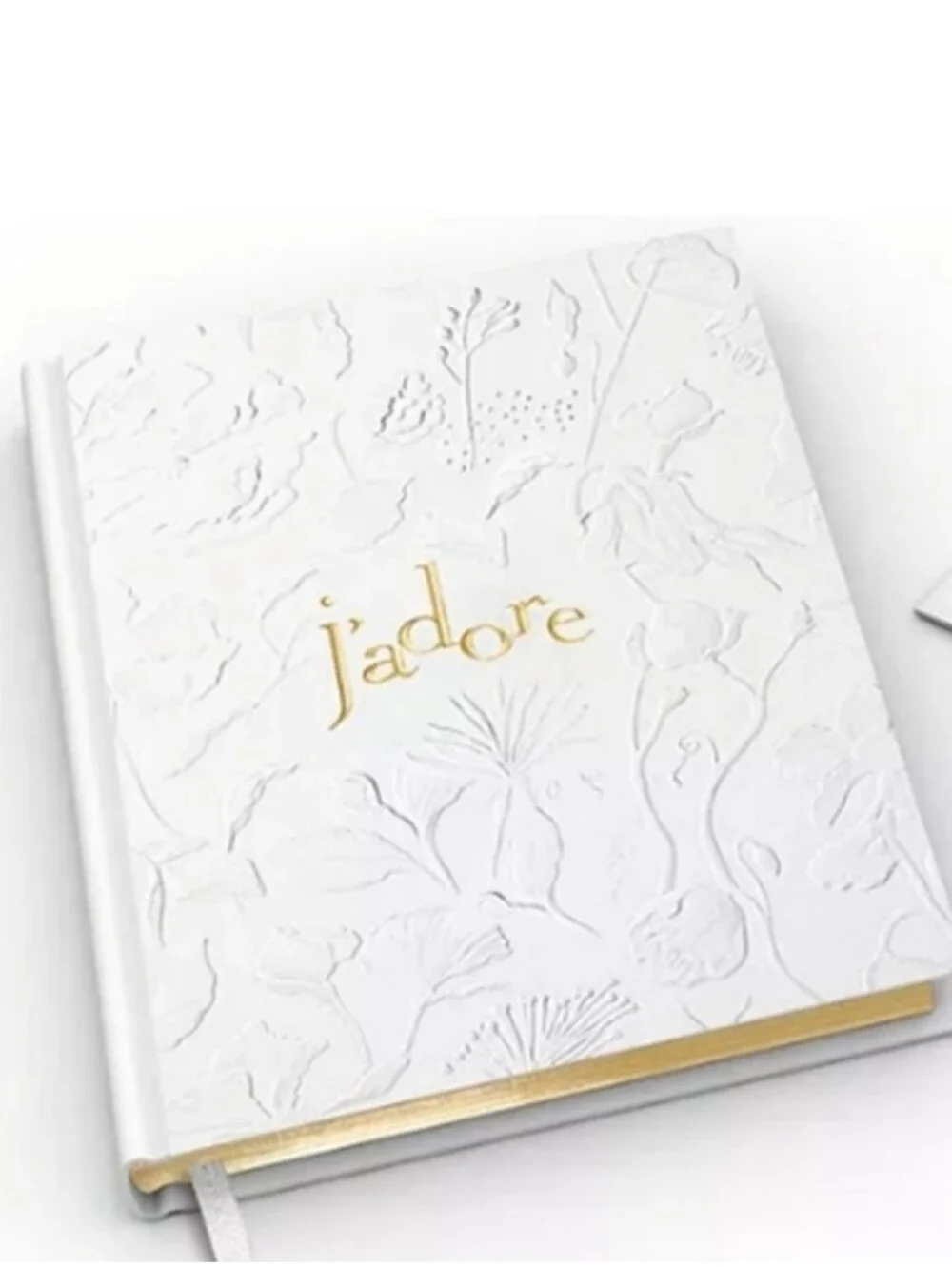 Dior Jadore White Gold embossed floral journal notebook New